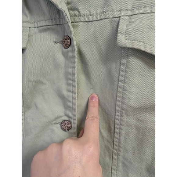 Vintage Bill Blass Denim Jacket Mint Green Pastel Soft Girl 100% Cotton XL - Picture 6 of 11